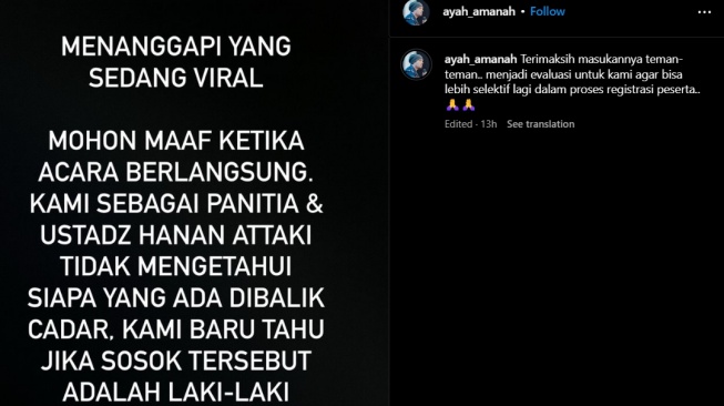 Kontroversi Wanda Hara datang ke acara kajian Ustaz Hanan Attaki (Instagram)