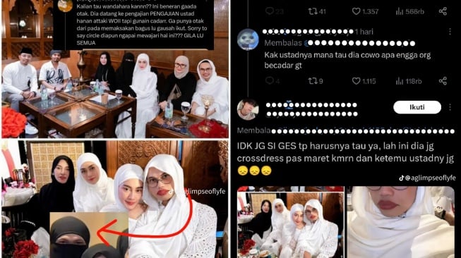 Wanda Hara Saat Hadir di Kajian Lain Ustaz Hanan Attaki (TikTok/@aglimpseoflyfe)