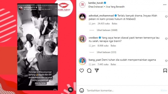 Wanda Hara terancam dipolisikan. [Instagram/@lambe_turah]