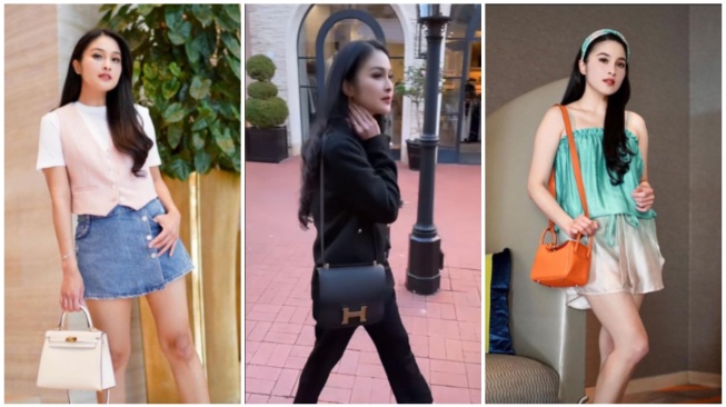 Koleksi tas Hermes Sandra Dewi. (Instagram/@hermes.selebriti)