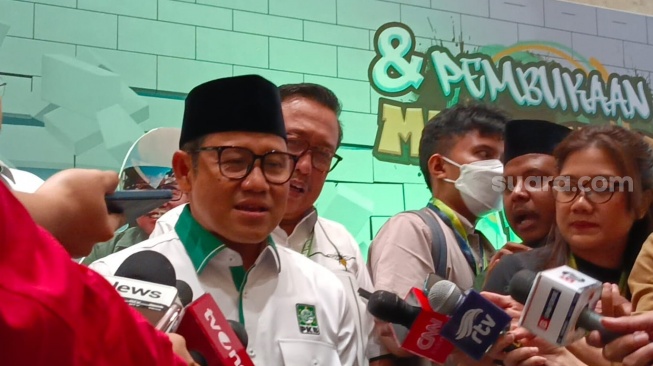 Ketua Umum Partai Kebangkitan Bangsa (PKB) Muhaimin Iskandar atau Cak Imin. (Suara.com/Dea)