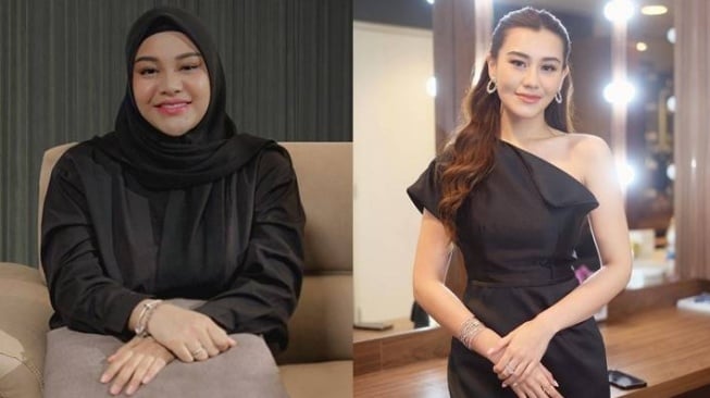 Adu Gaya Aurel Hermansyah vs Aaliyah Massaid [Instagram/@aurelie.hermansyah/@aaliyah.massaid]