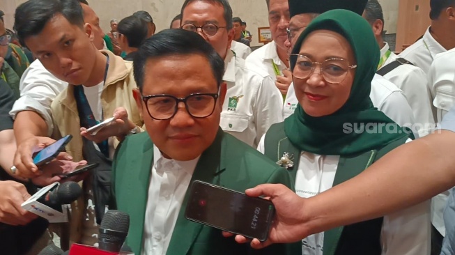 Ketua Umum Partai Kebangkitan Bangsa (PKB) Muhaimin Iskandar alias Cak Imin. (Suara.com/Dea)