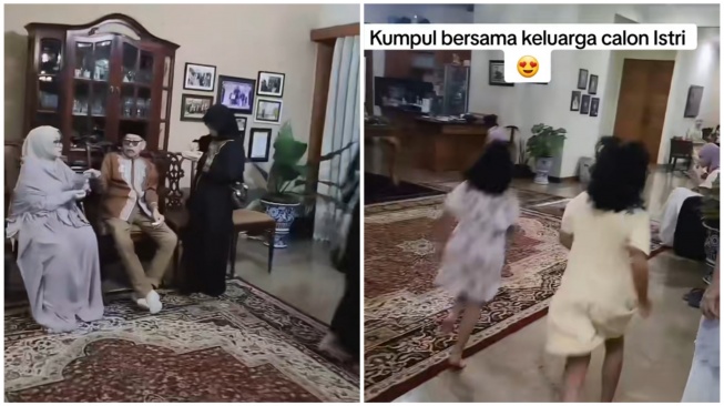 Ruang tengah yang luas di rumah nenek Aaliyah Massaid. (TikTok/@yeyet760.althor)