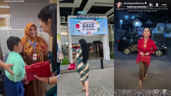 Tas Kris Dayanti merah menyala. [TikTok, Instagram]