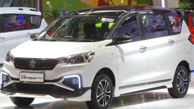 Suzuki All New Ertiga Hybrid Cruise yang dipamerkan pada pameran otomotif GAIKINDO Indonesia International Auto Show (GIIAS) 2024, di ICE BSD, Tangerang, Banten, Jumat (26/7/2024). (ANTARA/HO/PT SIS)