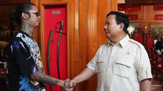 Young Lex dan Prabowo Subianto. [Instagram]