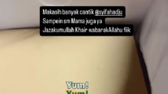 Syifa Hadju kirim Mulan Jameela makanan. [Instagram]