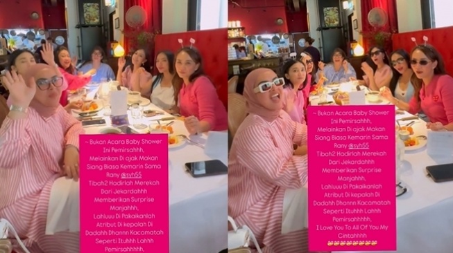 Momen Kejutan Baby Shower Syahrini (Instagram/@princessyahrini)