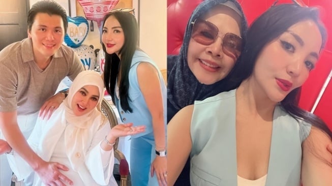 Momen Kejutan Baby Shower Syahrini (Instagram/@ingedino)