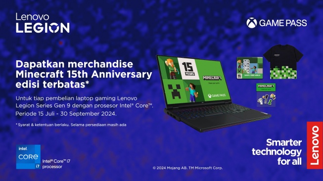 Lenovo dan Minecraft hadirkan merchandise eksklusif di Indonesia. (Lenovo)