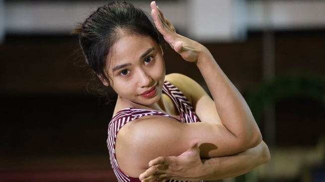 Rifda Irfanaluthfi menjadi atlet senam Indonesia pertama yang berhasil menembus Olimpiade (Instagram/rifda_irfanaluthfi)