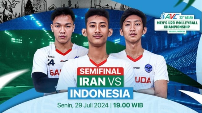 Live Streaming dan Jadwal Semifinal AVC U20 2024, Nonton Laga Indonesia vs Iran Malam Ini