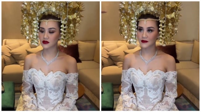 Apa Itu Wedding Robe? Gaun Terbuka Aaliyah Massaid saat Pakai Suntiang yang Tuai Kritikan