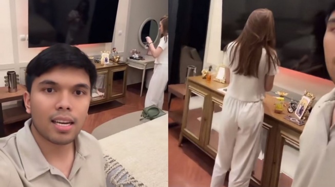 Penampakan kamar tidur Thariq Halilintar dan Aaliyah Massaid (TikTok/mangoadict_)