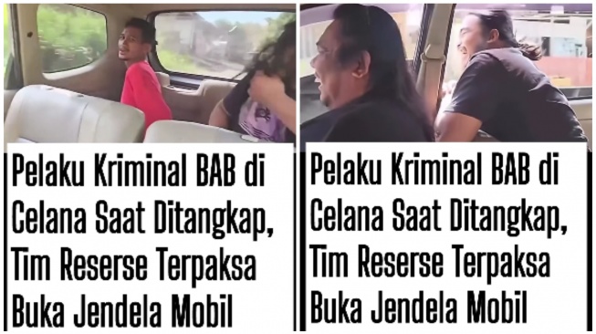 Pelaku kriminal disebut BAB di celana saat ditangkap polisi. (Instagram/@beritaindonesia_)