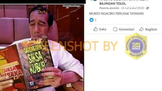 Cek Fakta, Jokowi Membaca Buku Dahsyatnya Siksa Kubur, Benarkah?