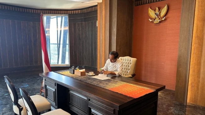 Potret ruang kerja dan kamar Presiden di IKN [Instagram/@jokowi]