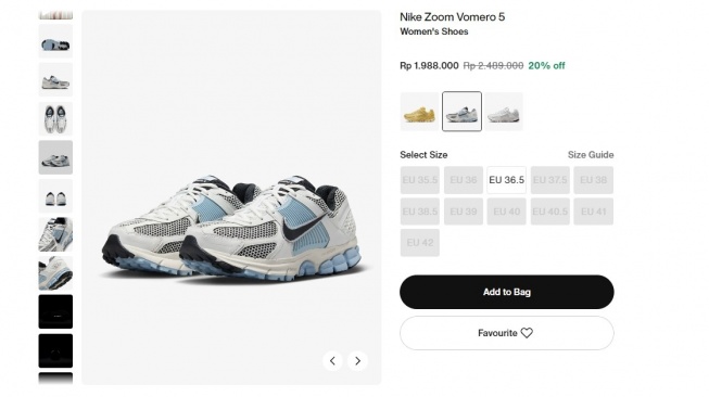 Sepatu Sus Rini, pengasuh Rayyanza. (nike.com)