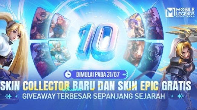 Moonton giveaway skin gratis Mobile Legends. [Moonton Indonesia]