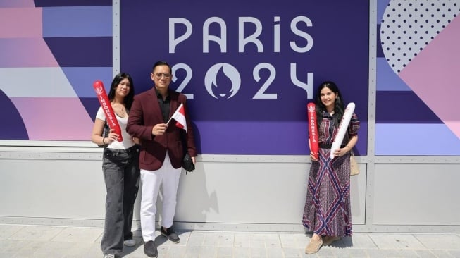 Potret AHY dan Annisa Pohan nonton Olimpade Paris 2024 (Instagram/agusyudhoyono)