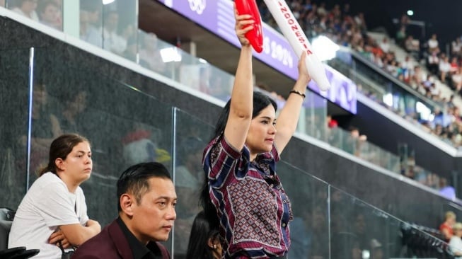 Potret AHY dan Annisa Pohan nonton Olimpade Paris 2024 (Instagram/agusyudhoyono)