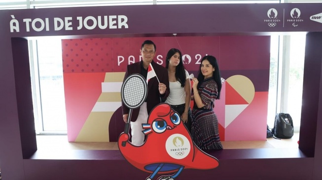 Potret AHY dan Annisa Pohan nonton Olimpade Paris 2024 (Instagram/agusyudhoyono)