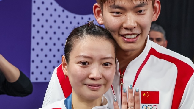 Liu Yu Chen lamar Huang Yaqiyong di Olimpiade Paris 2024. [Instagram/@bwf.offivcial]