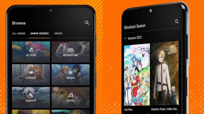 Aplikasi streaming anime - Crunchyroll. [Google Play Store]