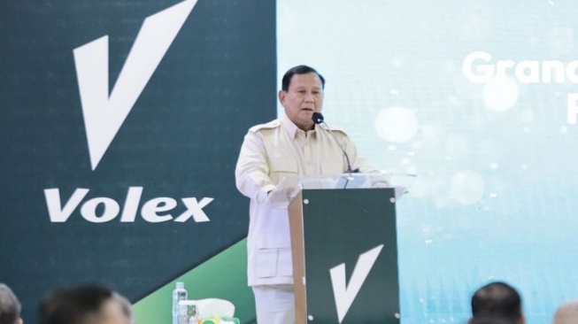 Prabowo Subianto saat menghadiri pabrik baru Volex di Batam [Ist/Volex Indonesia]