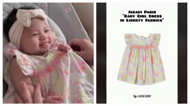 Koleksi baju baby Lily anak angkat Raffi Ahmad dan Nagita Slavina. (TikTok/@ootd.lily.raffinagita)