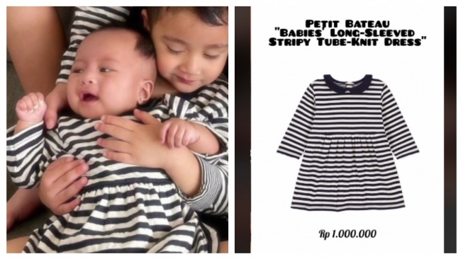 Koleksi baju baby Lily anak angkat Raffi Ahmad dan Nagita Slavina. (TikTok/@ootd.lily.raffinagita)