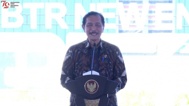 Menteri Koordinator bidang Kemaritiman dan Investasi (Menko Marves) Luhut Binsar Pandjaitan.(Suara.com/Novian)