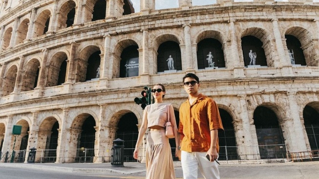 Thariq Halilintar dan Aaliyah Massaid bulan madu di Italia (Instagram)