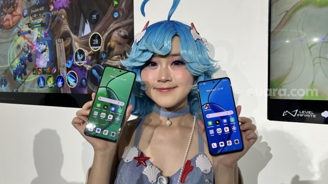 Realme 13 resmi meluncur ke Indonesia pada Rabu (7/8/2024). [Suara.com/Dicky Prastya]