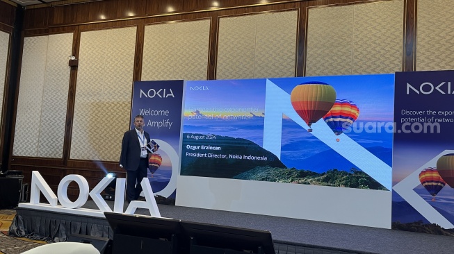 Nokia pamer teknologi baru di acara Amplify Indonesia yang digelar di Jakarta pada Selasa (6/8/2024). [Suara.com/Dicky Prastya]