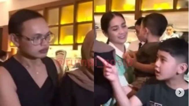 interaksi Wanda Hara dan Rafathar (Instagram/@lambegosiip)