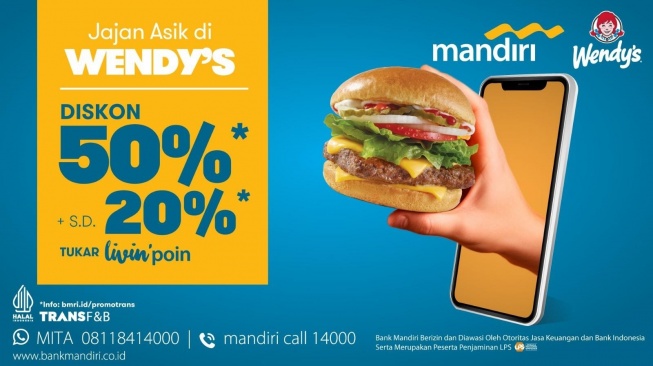 Wendy's Hadirkan Promo Jajan Asik Bersama Bank Mandiri