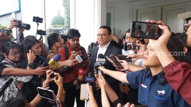 Eks Gubernur DKI Jakarta, Anies Baswedan. (Suara.com/Fakhri)