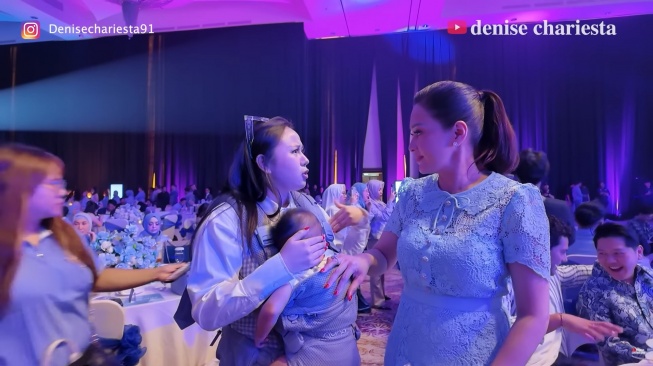 Potret Denise Chariesta dan Maia Estianty di pesta ulang tahun Shella Saukia (YouTube/denise chariesta)