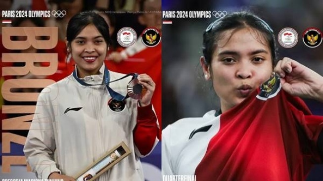 Gregoria Mariska Tunjung di Olimpiade Paris 2024 (Instagram/timindonesiaofficial)