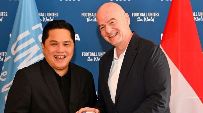 Jelang Lawan Bahrain, Erick Thohir Tiba-tiba Sampaikan Kalimat Manis untuk Presiden FIFA