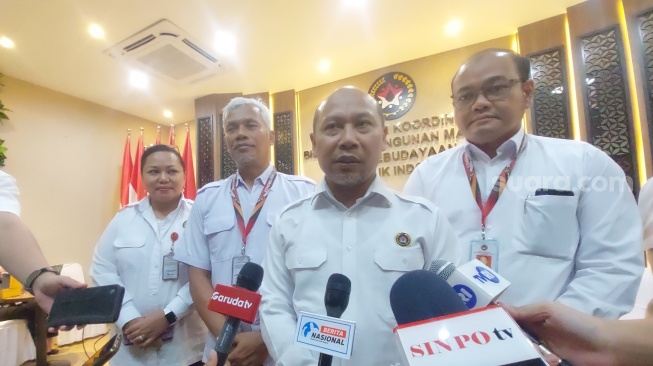 Deputi V Kementerian Koordinator Bidang Pembangunan Manusia dan Kebudayaan (PMK), Warsito. (Suara.com/Lilis)