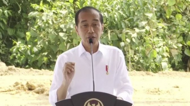 Presiden Joko Widodo (Jokowi) saat pidato. [Ist]