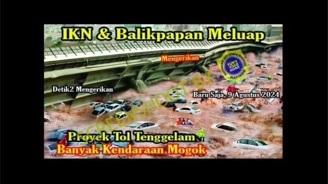 Cek Fakta: IKN dan Balikpapan Tenggelam, Proyek Tol dan Perkampungan Ambles, Benarkah?