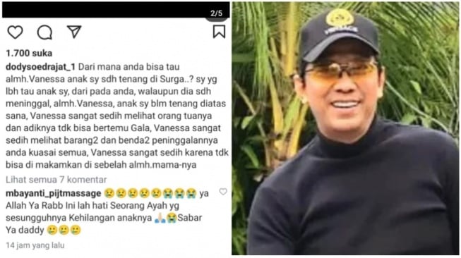 Doddy Sudrajat Sebut Vanessa Angel Belum Tenang, Singgung Harta Peninggalan