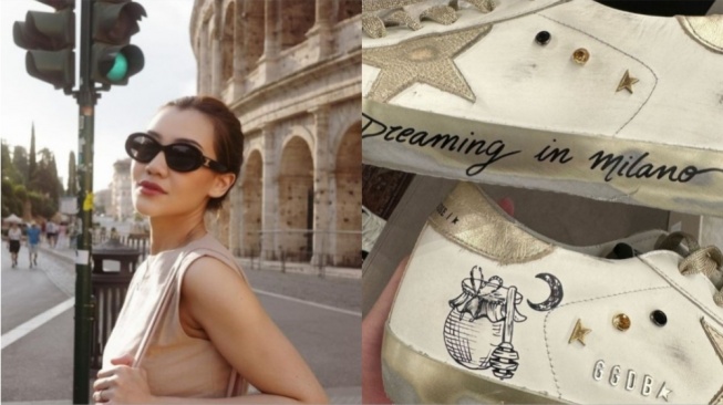 Aaliyah Massaid Pamer Sepatu Custom Khusus Honeymoon di Italia, Ternyata Harganya Bukan Main