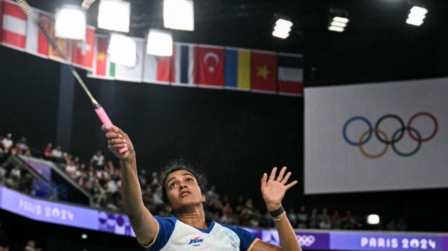 Kontingen India di Paris tak mampu meraih medali emas. Mereka berada di rangking 71 klasemen akhir Olimpiade Paris 2024. [Arun SANKAR / AFP]