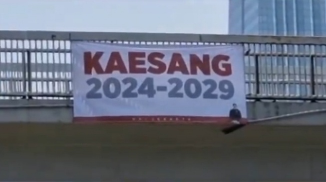 Marak spanduk bertuliskan Kaesang 2024-2029 di Jakarta. (tangkapan layar/ist)