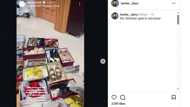 Dewi Zuhriati ungkap nasib barang-barang peninggalan Vanessa Angel (Instagram/@lambe__danu)